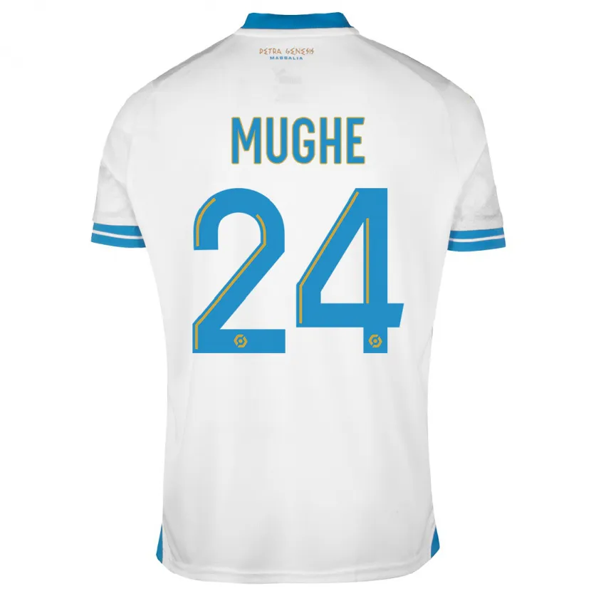 Danxen Niño Camiseta François Mughe #24 Blanco 1ª Equipación 2023/24 La Camisa