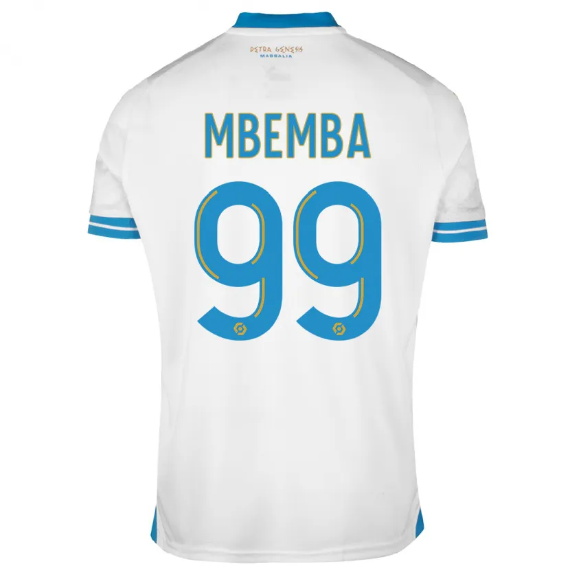 Danxen Niño Camiseta Chancel Mbemba #99 Blanco 1ª Equipación 2023/24 La Camisa