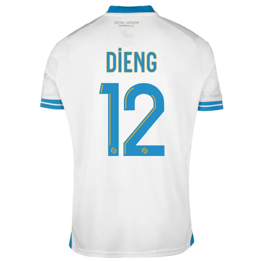 Danxen Niño Camiseta Bamba Dieng #12 Blanco 1ª Equipación 2023/24 La Camisa