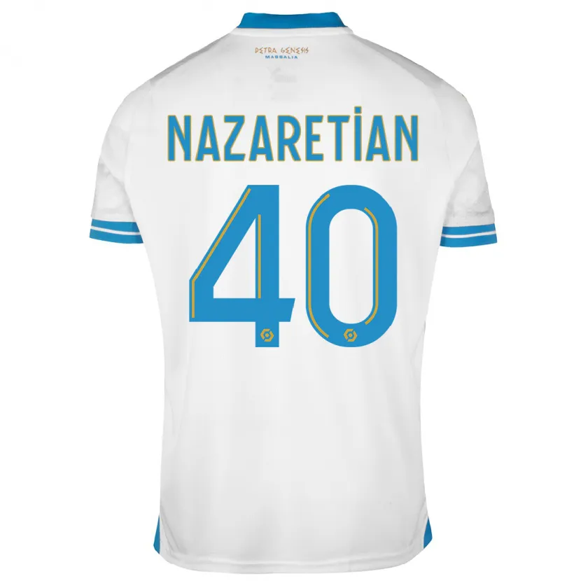 Danxen Niño Camiseta Manuel Nazaretian #40 Blanco 1ª Equipación 2023/24 La Camisa