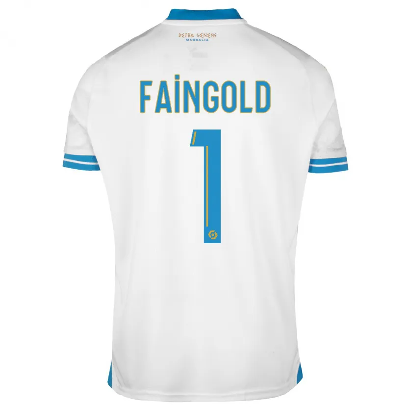 Danxen Niño Camiseta Abbie Faingold #1 Blanco 1ª Equipación 2023/24 La Camisa