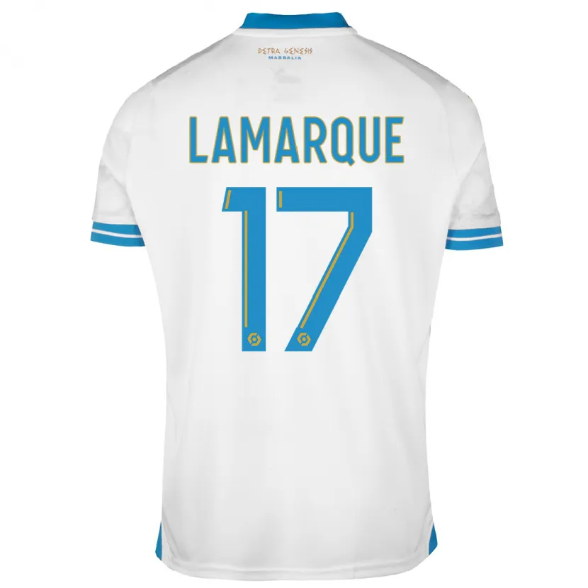 Danxen Niño Camiseta Alais Lamarque #17 Blanco 1ª Equipación 2023/24 La Camisa