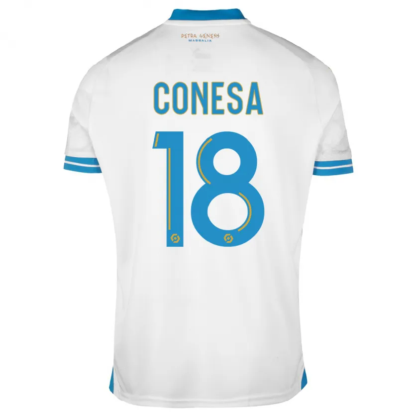 Danxen Niño Camiseta Anna Conesa #18 Blanco 1ª Equipación 2023/24 La Camisa