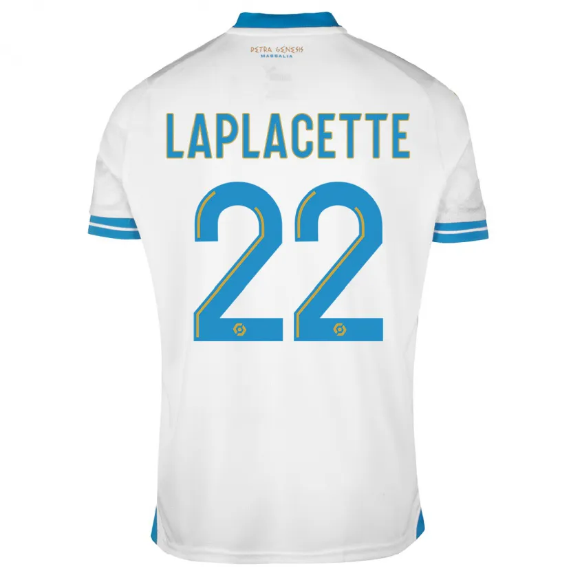 Danxen Niño Camiseta Tess Laplacette #22 Blanco 1ª Equipación 2023/24 La Camisa