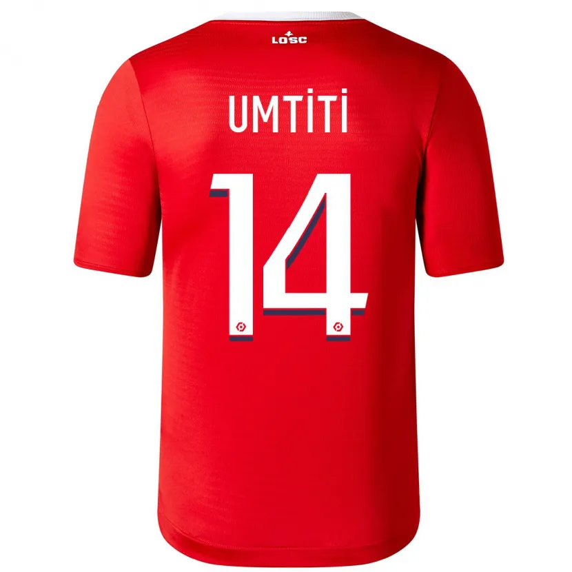 Danxen Niño Camiseta Samuel Umtiti #14 Rojo 1ª Equipación 2023/24 La Camisa