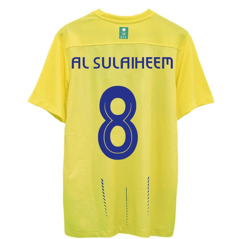 Danxen Niño Camiseta Abdulmajeed Al-Sulaiheem #8 Amarillo 1ª Equipación 2023/24 La Camisa