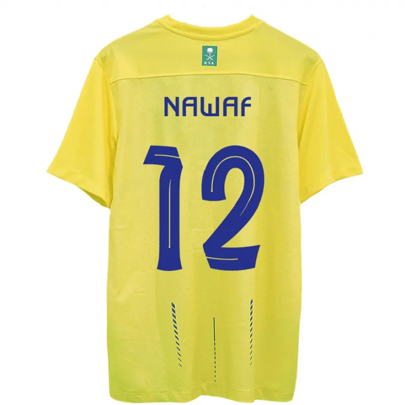 Danxen Niño Camiseta Nawaf Al-Boushal #12 Amarillo 1ª Equipación 2023/24 La Camisa