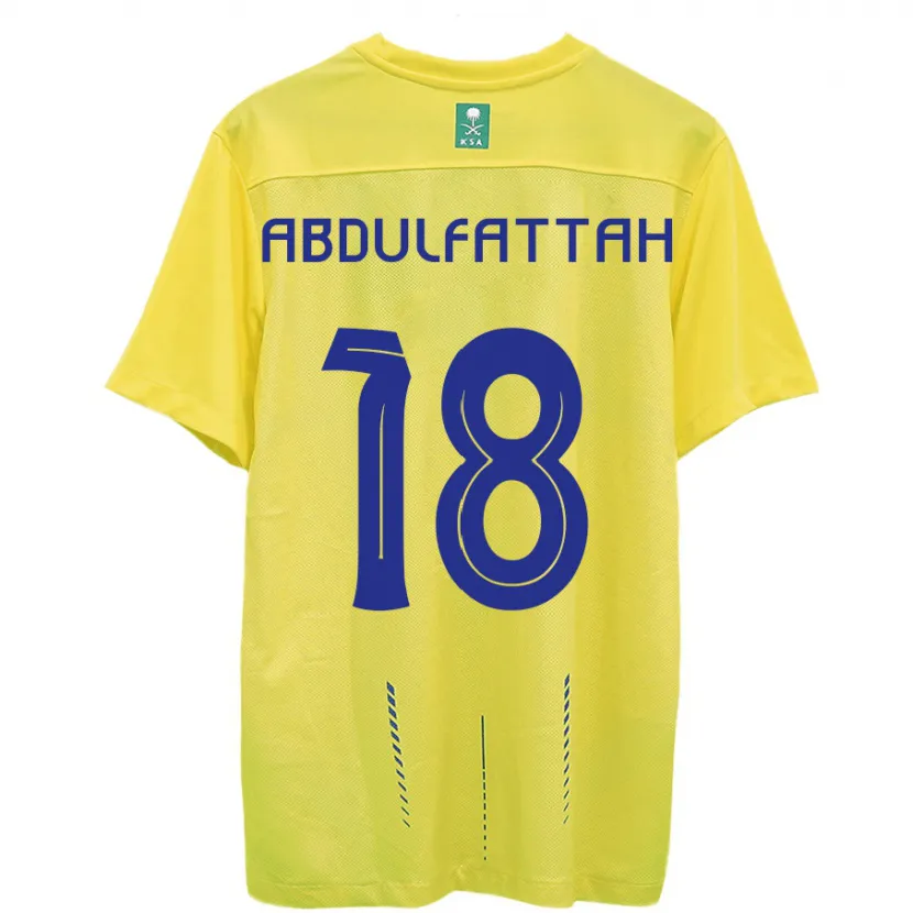 Danxen Niño Camiseta Abdulfattah Adam #18 Amarillo 1ª Equipación 2023/24 La Camisa