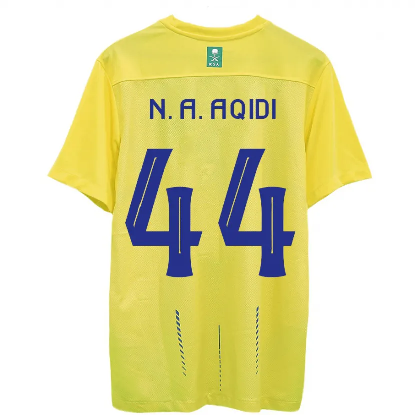 Danxen Niño Camiseta Nawaf Al-Aqidi #44 Amarillo 1ª Equipación 2023/24 La Camisa