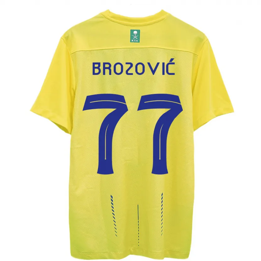 Danxen Niño Camiseta Marcelo Brozovic #77 Amarillo 1ª Equipación 2023/24 La Camisa