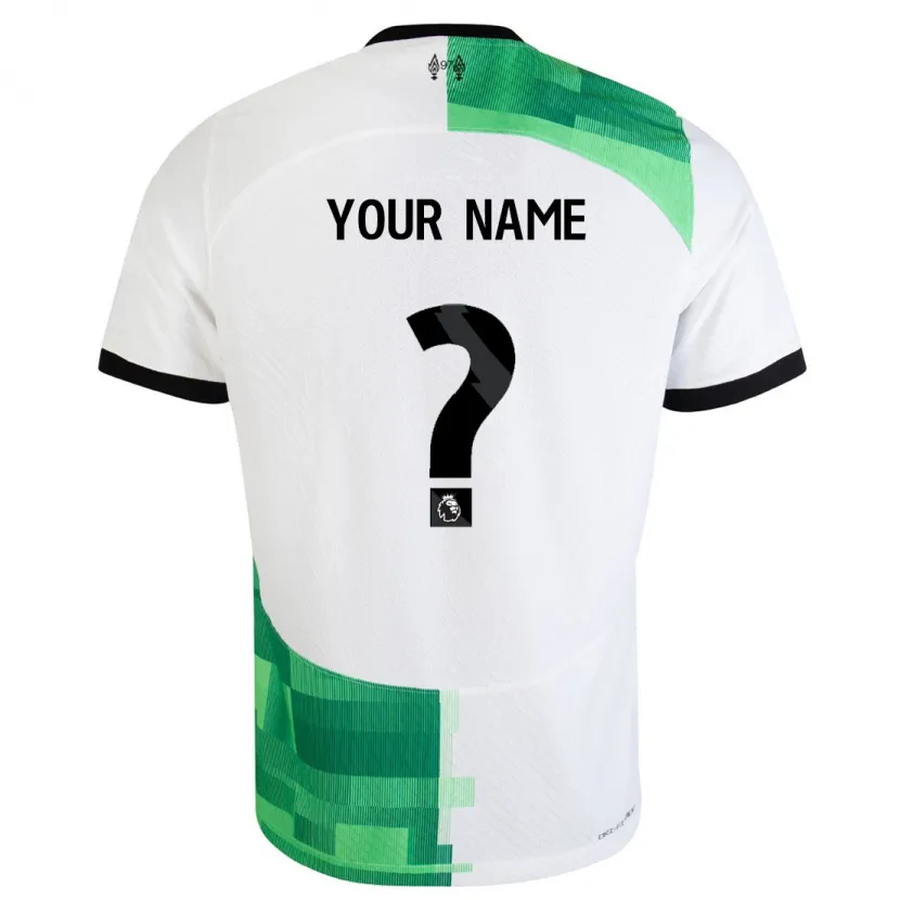 Danxen Niño Camiseta Su Nombre #0 Blanco Verde 2ª Equipación 2023/24 La Camisa