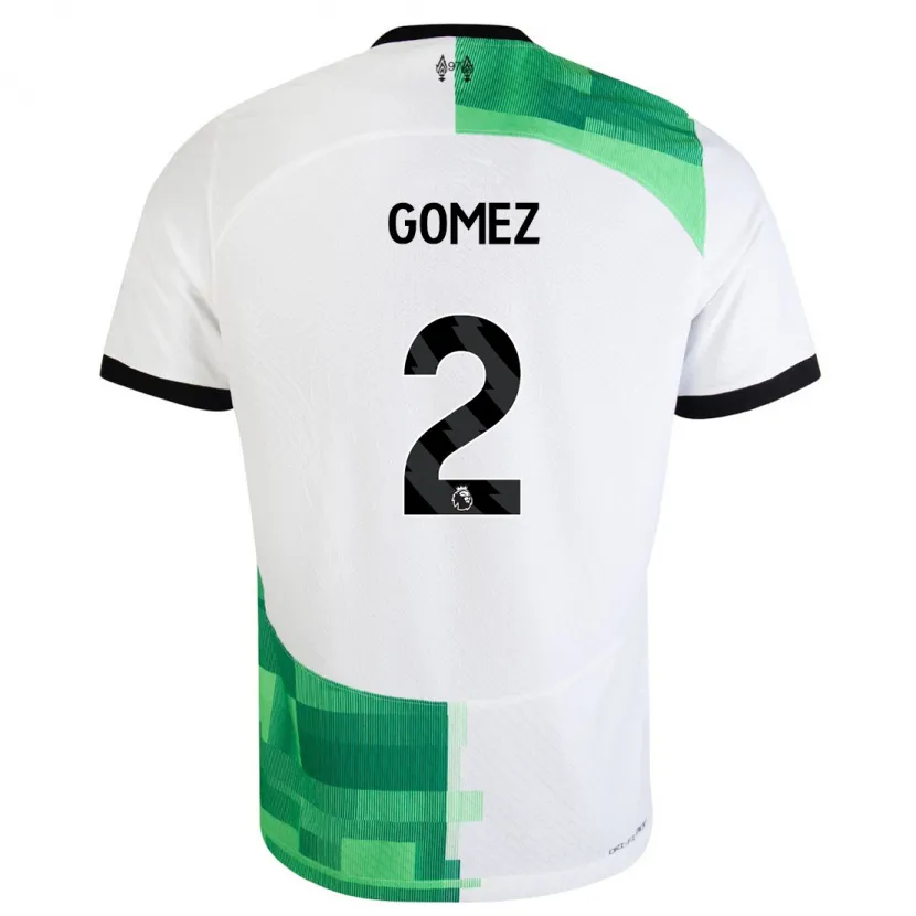 Danxen Niño Camiseta Joe Gomez #2 Blanco Verde 2ª Equipación 2023/24 La Camisa