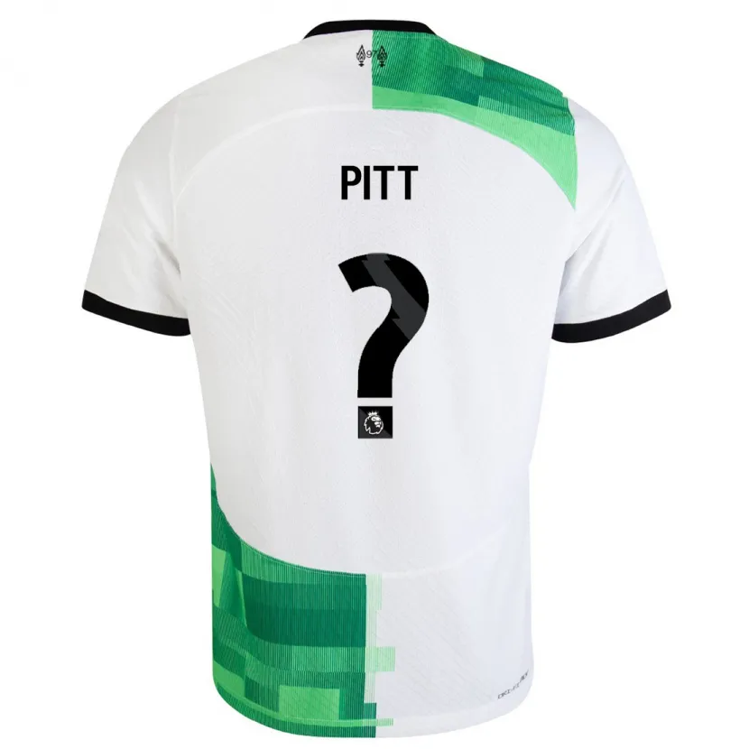 Danxen Niño Camiseta Lucas Pitt #0 Blanco Verde 2ª Equipación 2023/24 La Camisa