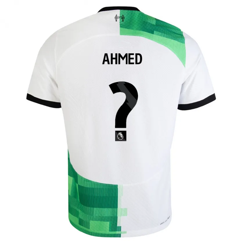 Danxen Niño Camiseta Karim Ahmed #0 Blanco Verde 2ª Equipación 2023/24 La Camisa