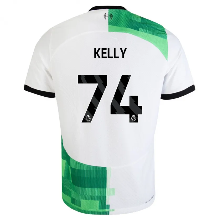 Danxen Niño Camiseta Oscar Kelly #74 Blanco Verde 2ª Equipación 2023/24 La Camisa