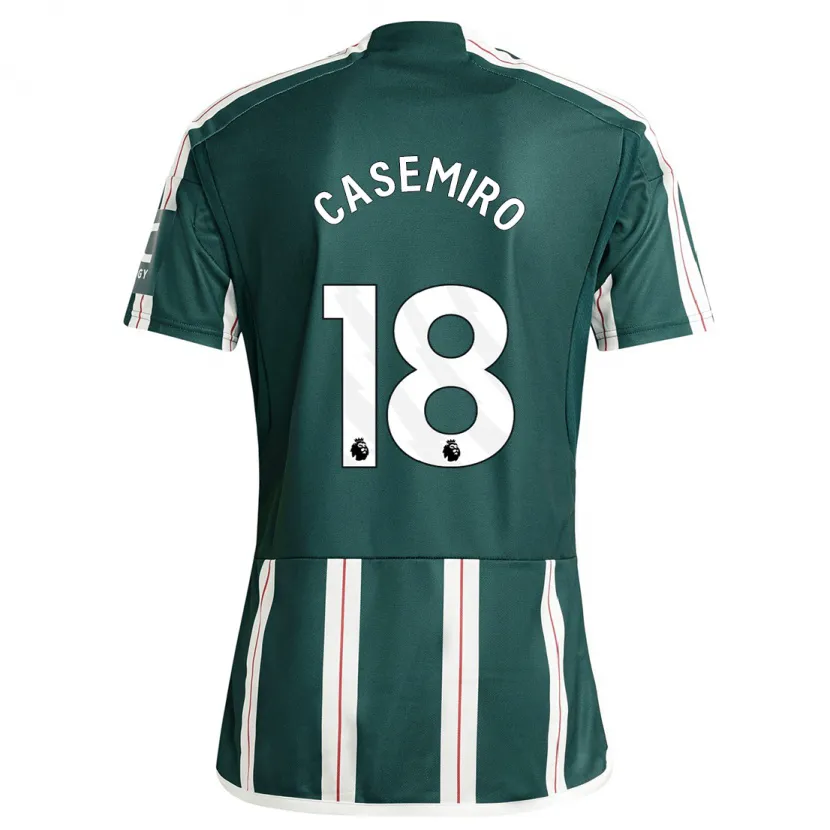 Danxen Niño Camiseta Casemiro #18 Verde Oscuro 2ª Equipación 2023/24 La Camisa