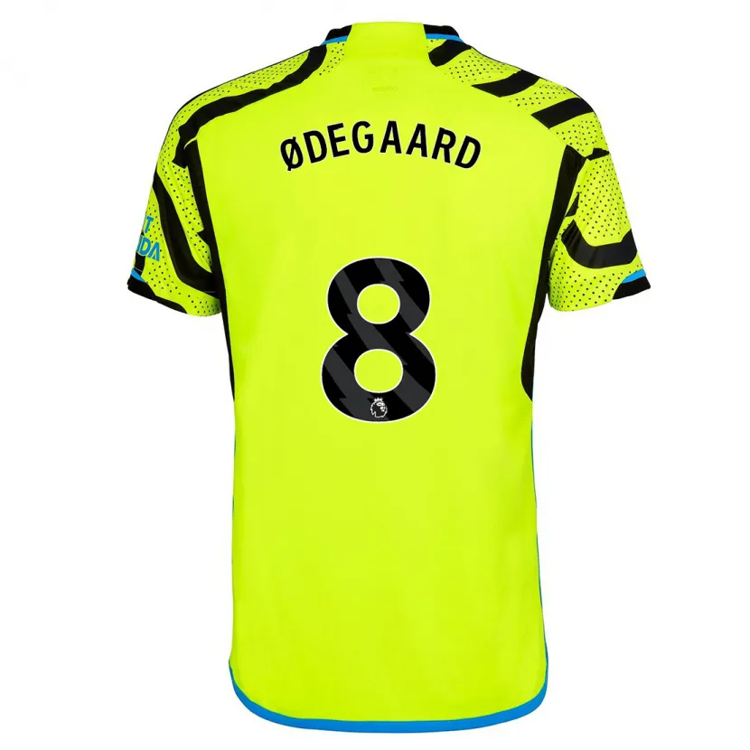 Danxen Niño Camiseta Martin Ødegaard #8 Amarillo 2ª Equipación 2023/24 La Camisa