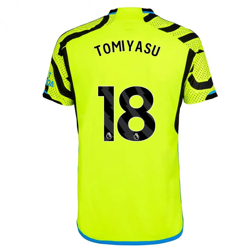 Danxen Niño Camiseta Takehiro Tomiyasu #18 Amarillo 2ª Equipación 2023/24 La Camisa