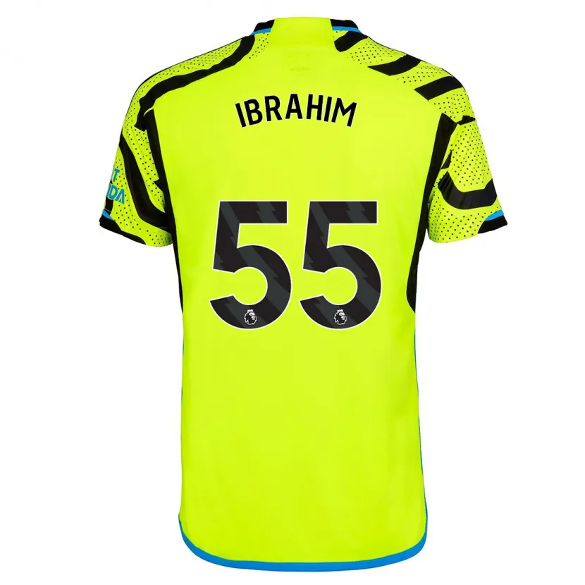 Danxen Niño Camiseta Bradley Ibrahim #55 Amarillo 2ª Equipación 2023/24 La Camisa