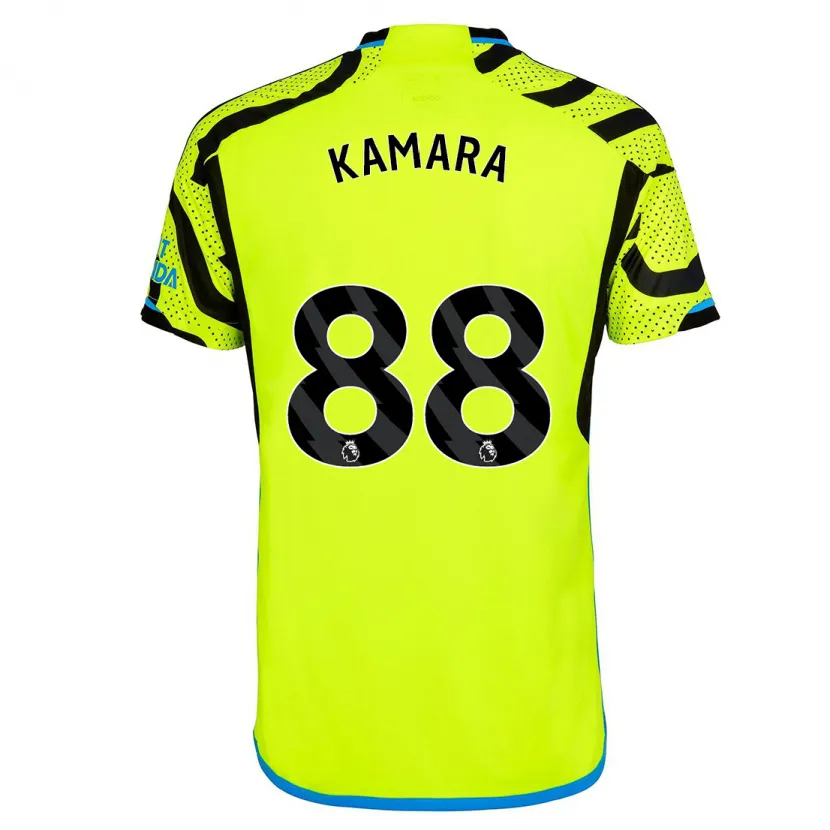 Danxen Niño Camiseta Osman Kamara #88 Amarillo 2ª Equipación 2023/24 La Camisa