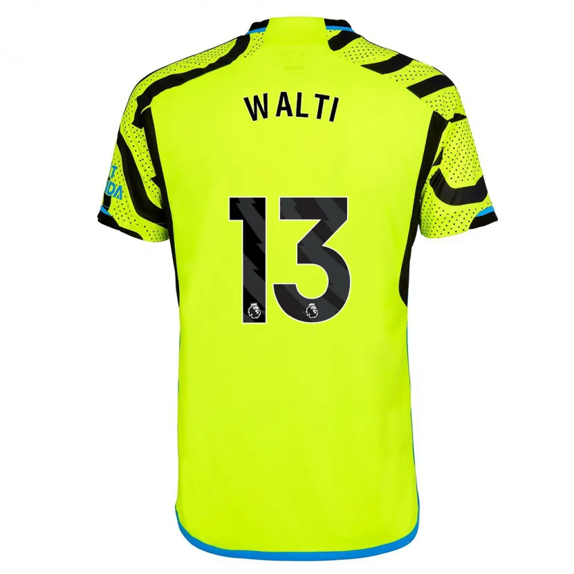 Danxen Niño Camiseta Lia Walti #13 Amarillo 2ª Equipación 2023/24 La Camisa