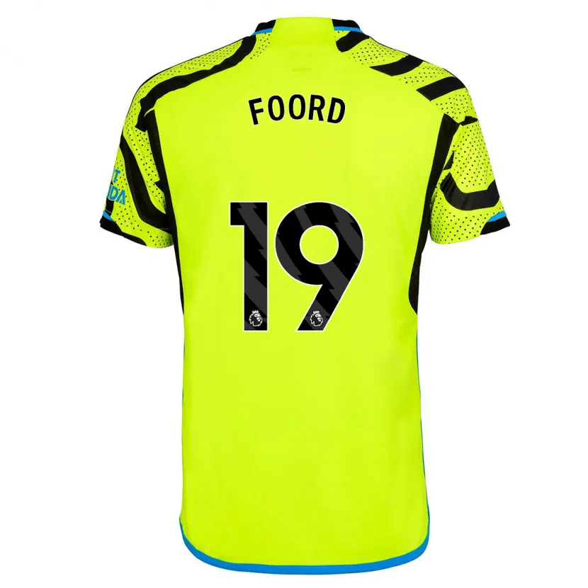 Danxen Niño Camiseta Caitlin Foord #19 Amarillo 2ª Equipación 2023/24 La Camisa