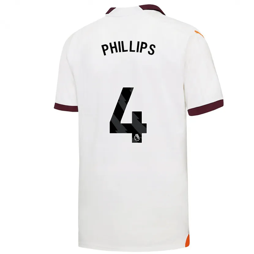 Danxen Niño Camiseta Kalvin Phillips #4 Blanco 2ª Equipación 2023/24 La Camisa