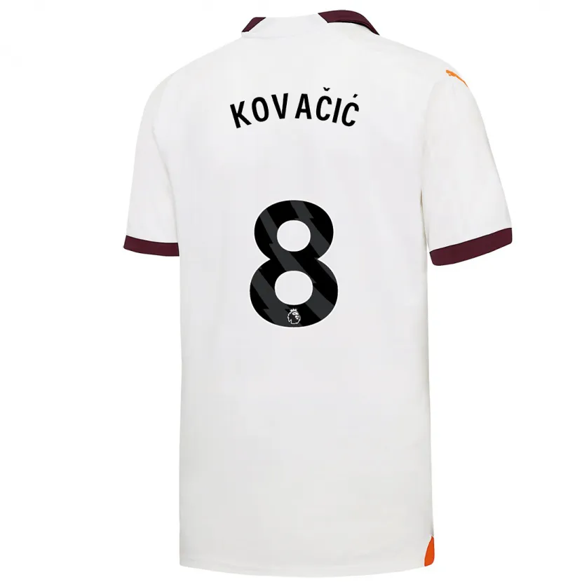 Danxen Niño Camiseta Mateo Kovacic #8 Blanco 2ª Equipación 2023/24 La Camisa