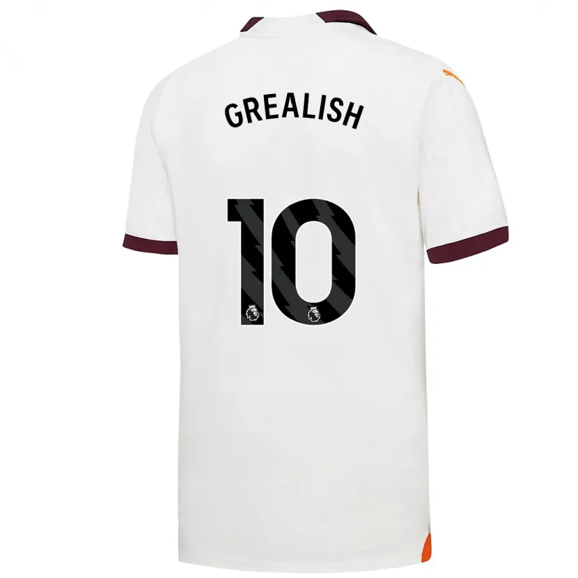 Danxen Niño Camiseta Jack Grealish #10 Blanco 2ª Equipación 2023/24 La Camisa