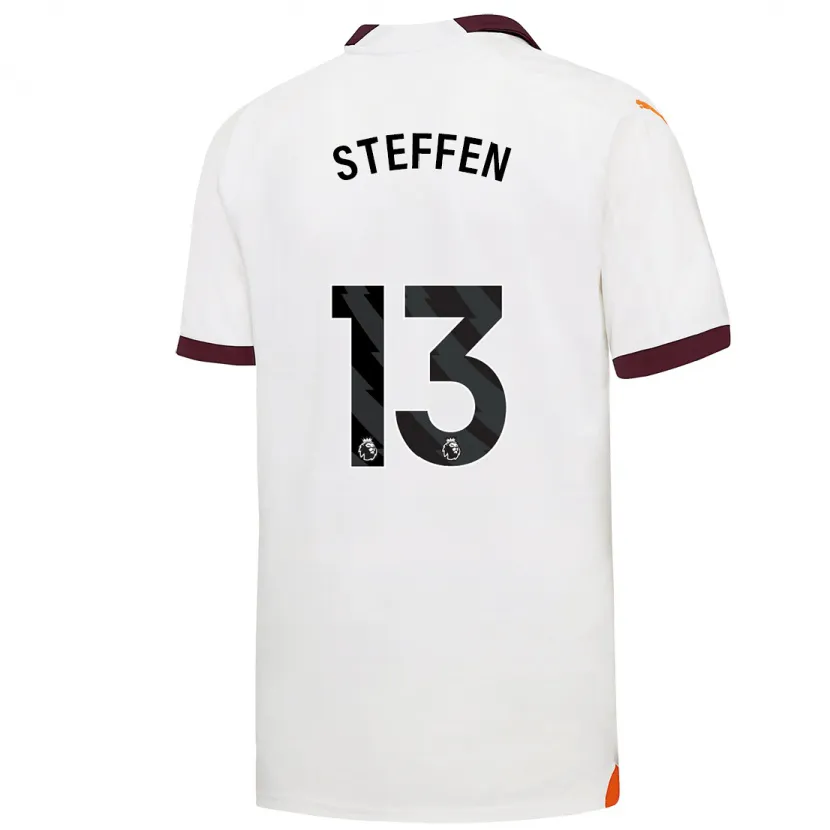 Danxen Niño Camiseta Zack Steffen #13 Blanco 2ª Equipación 2023/24 La Camisa