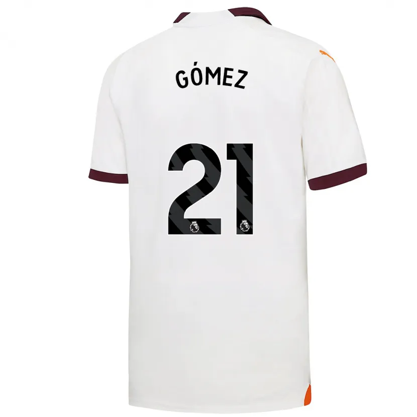 Danxen Niño Camiseta Sergio Gómez #21 Blanco 2ª Equipación 2023/24 La Camisa