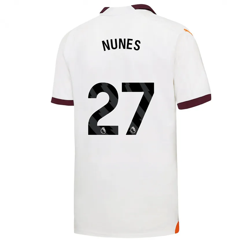 Danxen Niño Camiseta Matheus Nunes #27 Blanco 2ª Equipación 2023/24 La Camisa