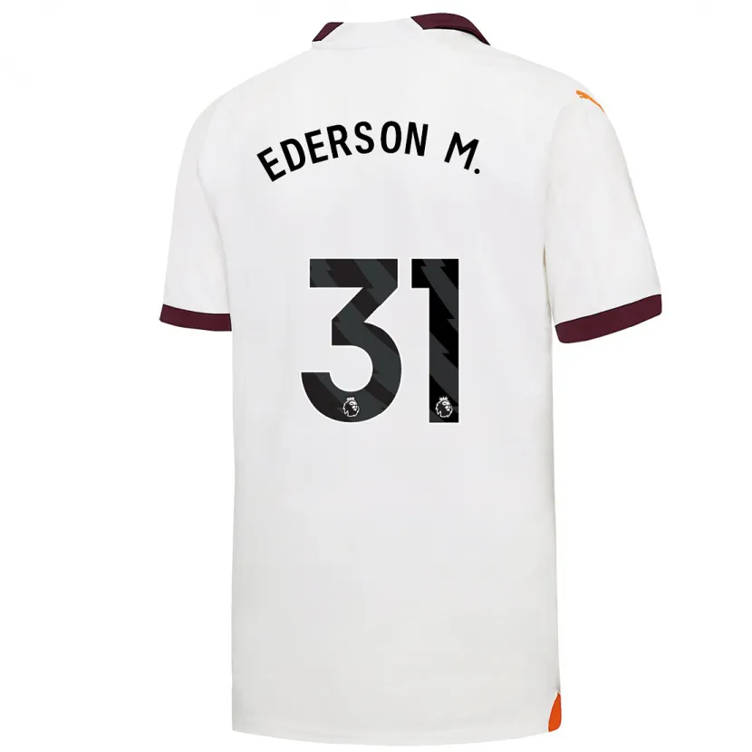 Danxen Niño Camiseta Ederson #31 Blanco 2ª Equipación 2023/24 La Camisa