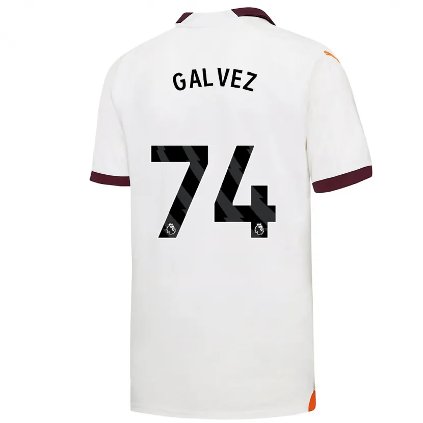 Danxen Niño Camiseta Tomas Galvez #74 Blanco 2ª Equipación 2023/24 La Camisa