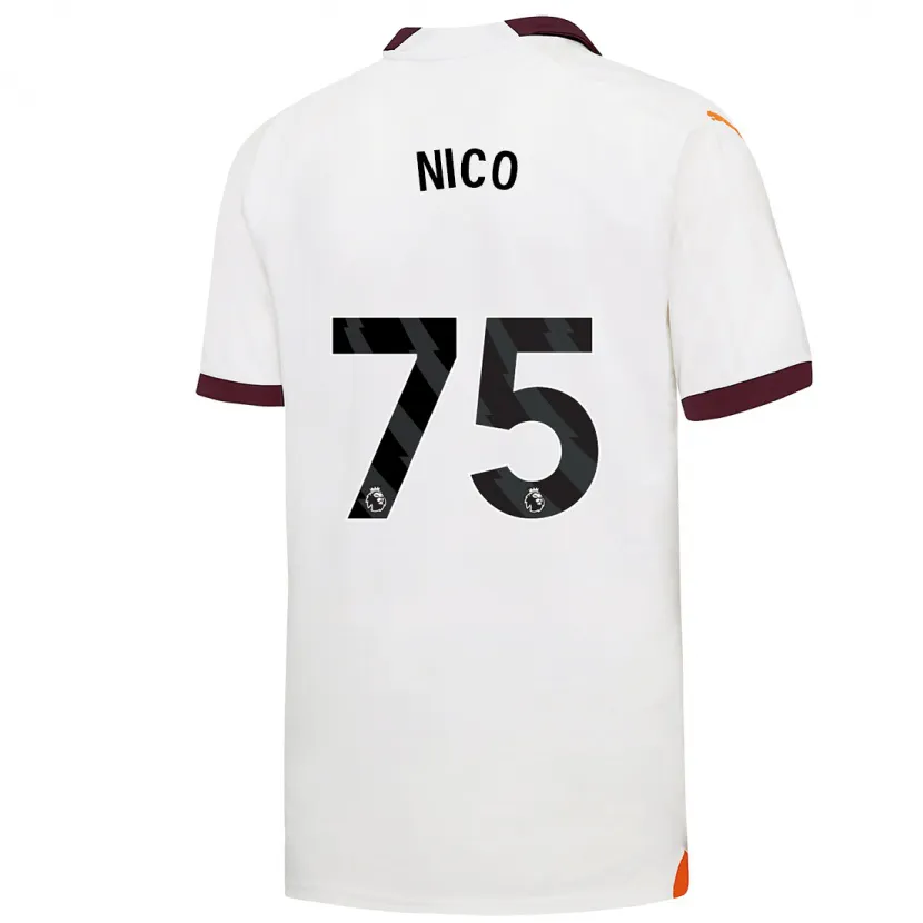 Danxen Niño Camiseta Nico O'reilly #75 Blanco 2ª Equipación 2023/24 La Camisa