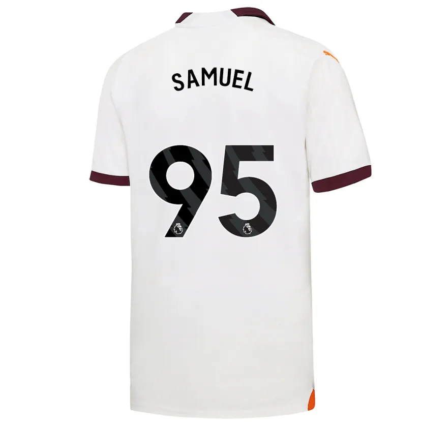 Danxen Niño Camiseta Lakyle Samuel #95 Blanco 2ª Equipación 2023/24 La Camisa