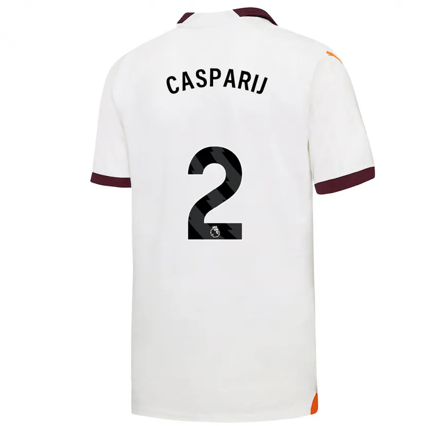 Danxen Niño Camiseta Kerstin Casparij #2 Blanco 2ª Equipación 2023/24 La Camisa