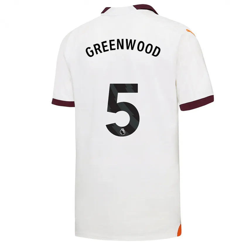 Danxen Niño Camiseta Alex Greenwood #5 Blanco 2ª Equipación 2023/24 La Camisa