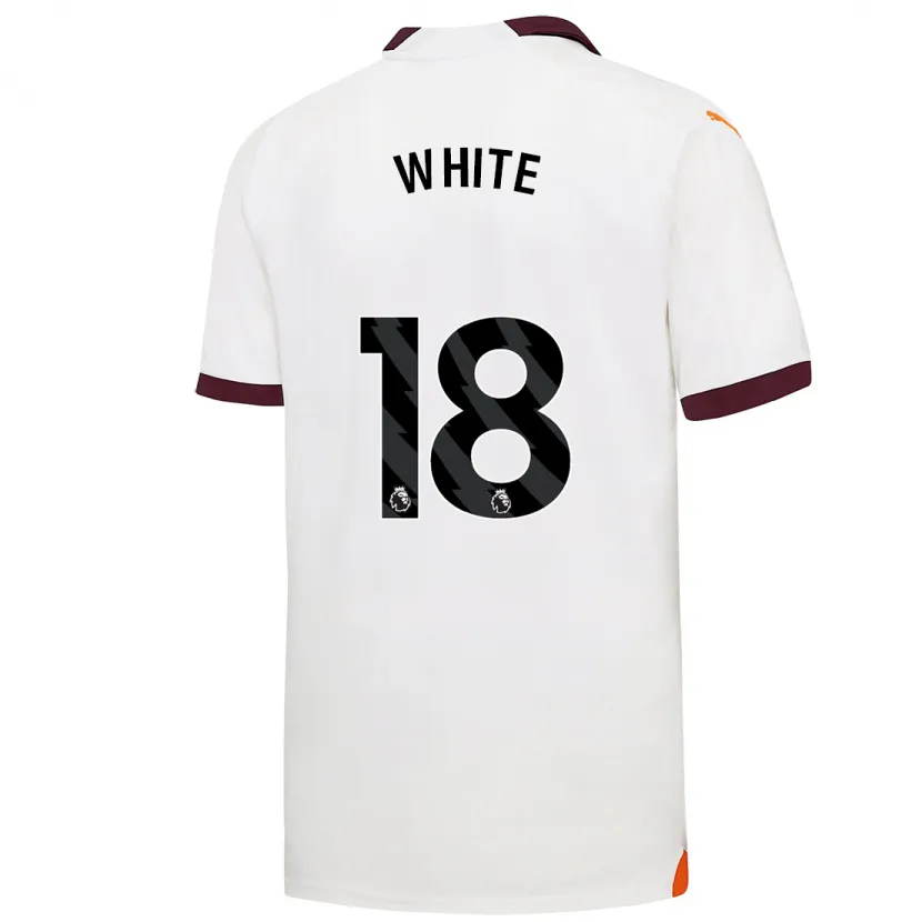 Danxen Niño Camiseta Ellen White #18 Blanco 2ª Equipación 2023/24 La Camisa