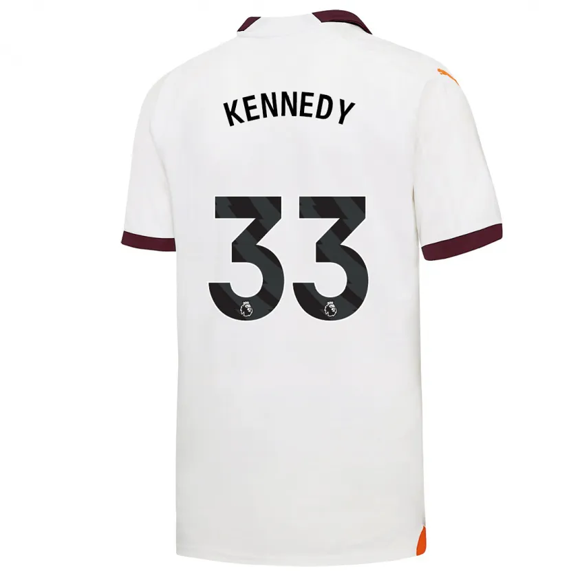 Danxen Niño Camiseta Alanna Kennedy #33 Blanco 2ª Equipación 2023/24 La Camisa