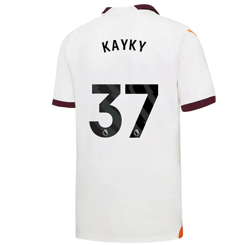 Danxen Niño Camiseta Kayky #37 Blanco 2ª Equipación 2023/24 La Camisa