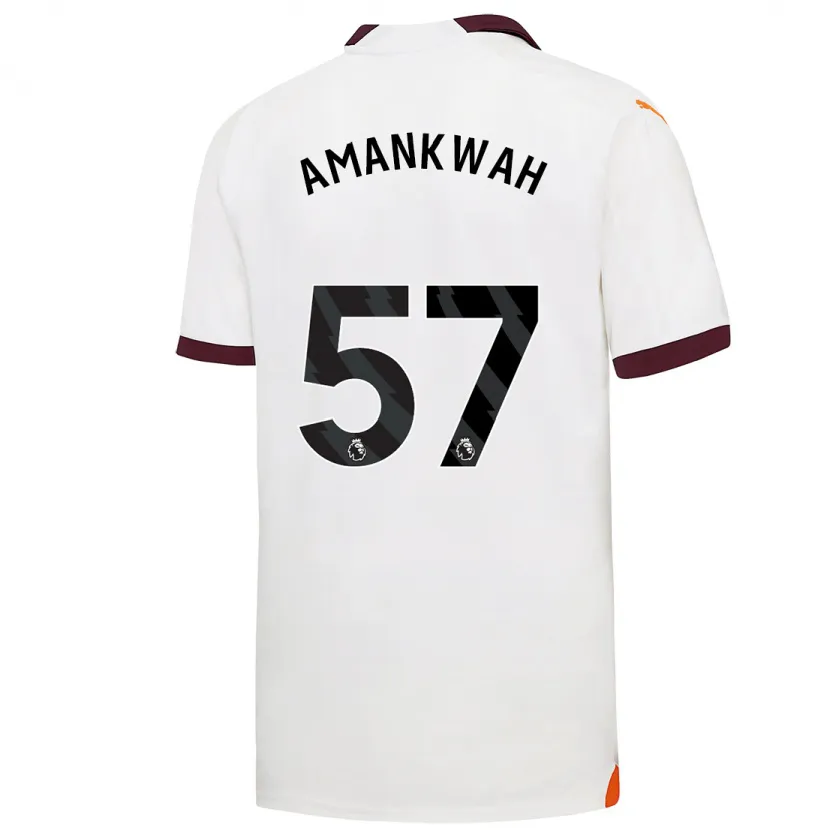 Danxen Niño Camiseta Yeboah Amankwah #57 Blanco 2ª Equipación 2023/24 La Camisa