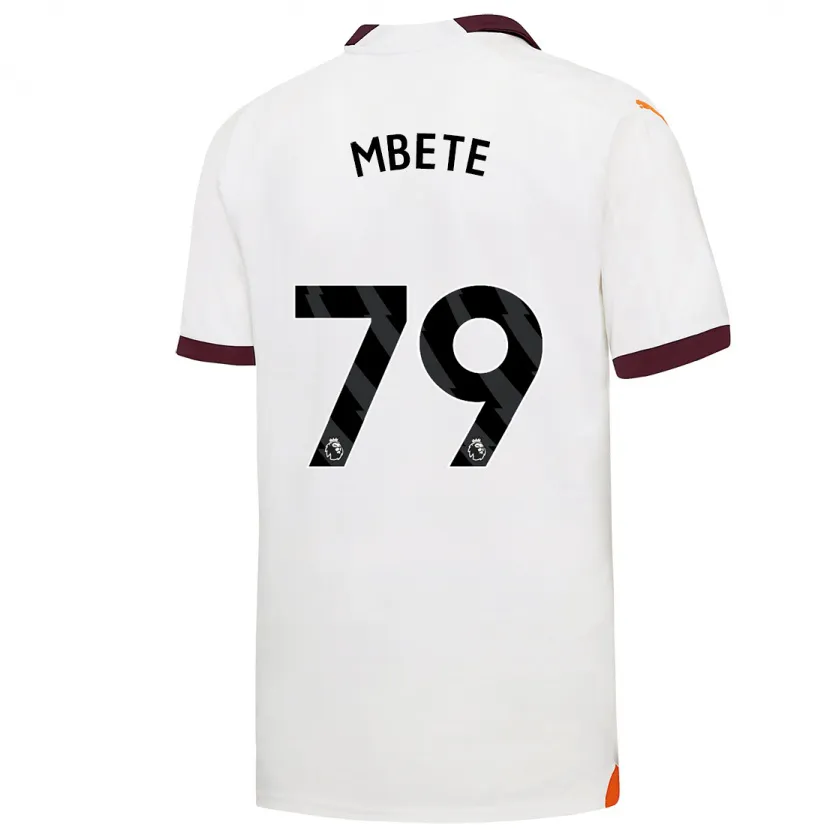 Danxen Niño Camiseta Luke Mbete #79 Blanco 2ª Equipación 2023/24 La Camisa