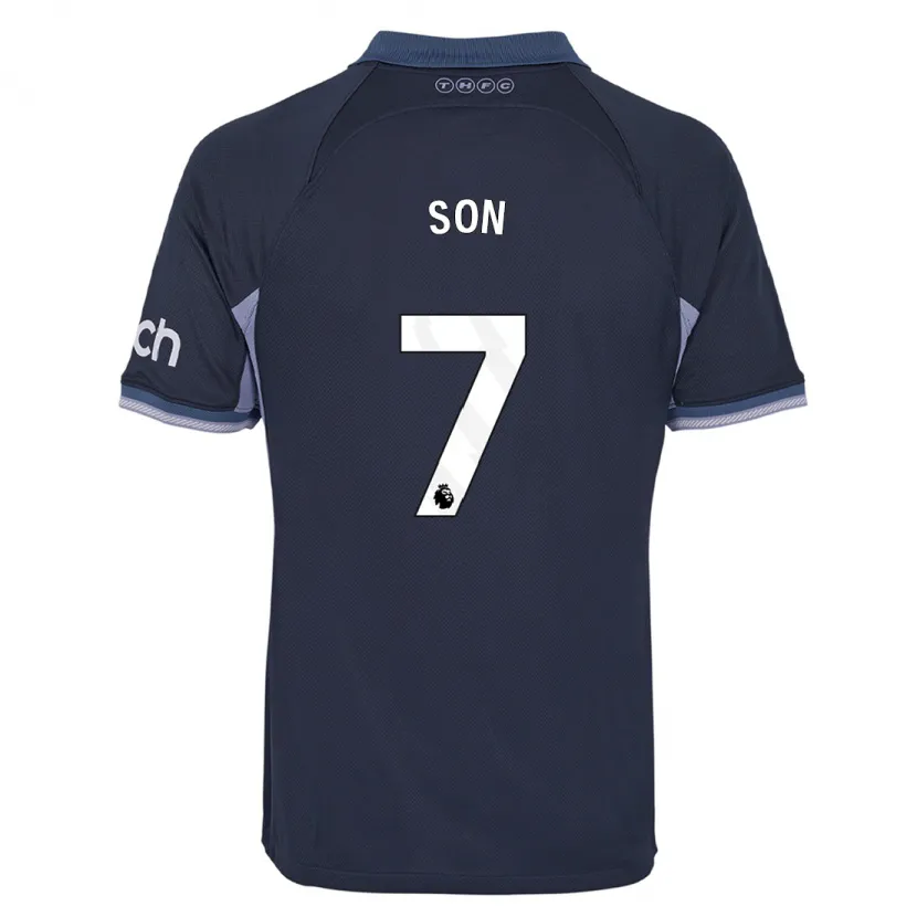 Danxen Niño Camiseta Heung-Min Son #7 Azul Oscuro 2ª Equipación 2023/24 La Camisa