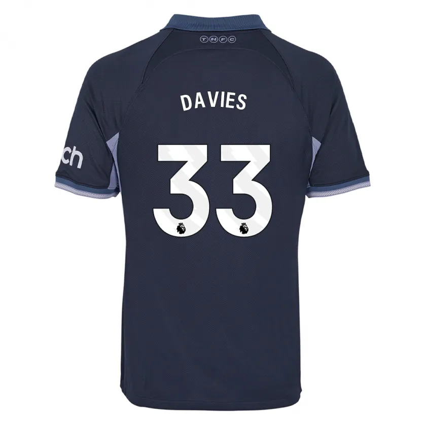 Danxen Niño Camiseta Ben Davies #33 Azul Oscuro 2ª Equipación 2023/24 La Camisa