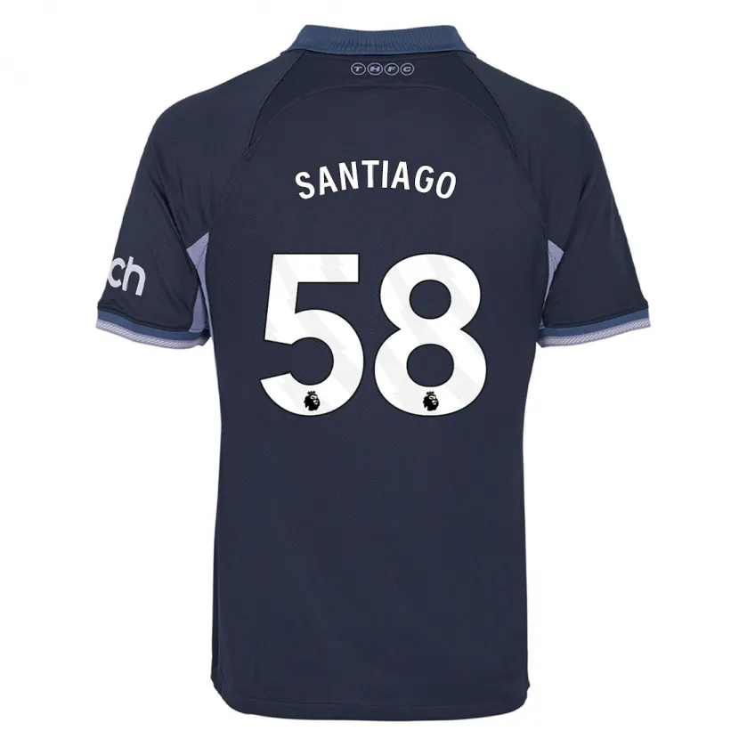 Danxen Niño Camiseta Yago Santiago #58 Azul Oscuro 2ª Equipación 2023/24 La Camisa