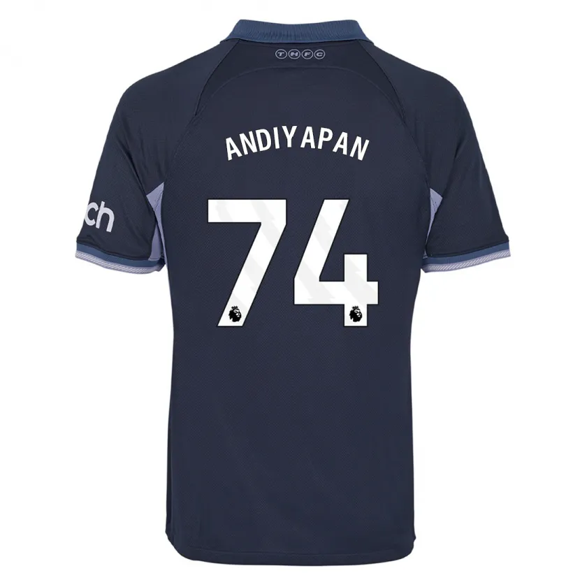 Danxen Niño Camiseta William Andiyapan #74 Azul Oscuro 2ª Equipación 2023/24 La Camisa