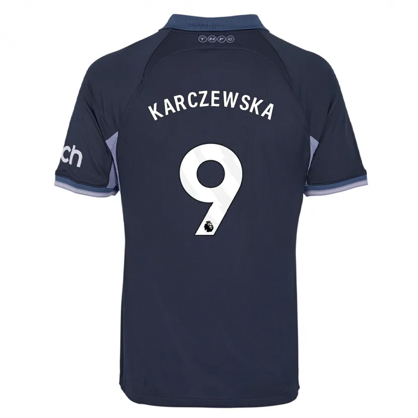 Danxen Niño Camiseta Nikola Karczewska #9 Azul Oscuro 2ª Equipación 2023/24 La Camisa