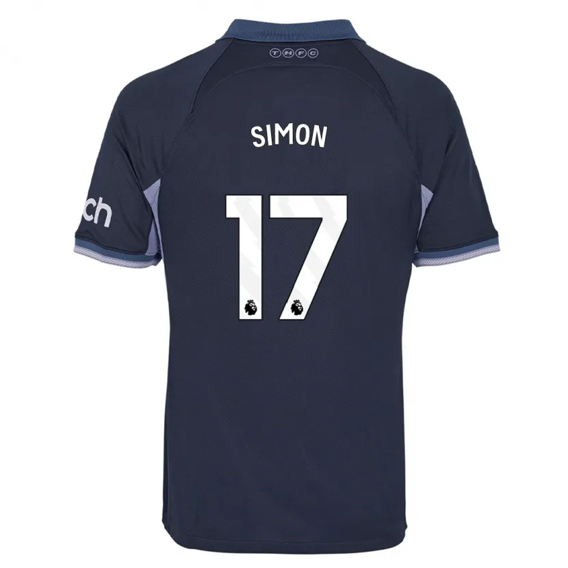 Danxen Niño Camiseta Kyah Simon #17 Azul Oscuro 2ª Equipación 2023/24 La Camisa