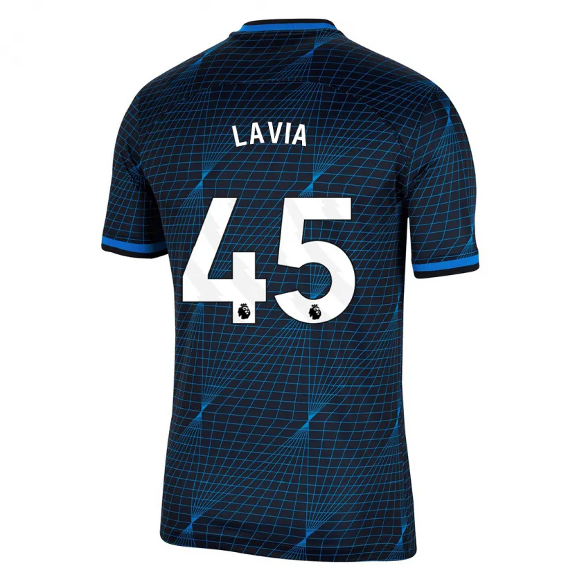 Danxen Niño Camiseta Roméo Lavia #45 Azul Oscuro 2ª Equipación 2023/24 La Camisa